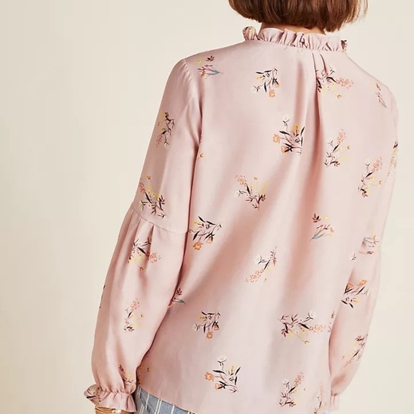 Anthropologie  Dolan West Coast  Sierra Poet Pink Blouse XL - Picture 6 of 6